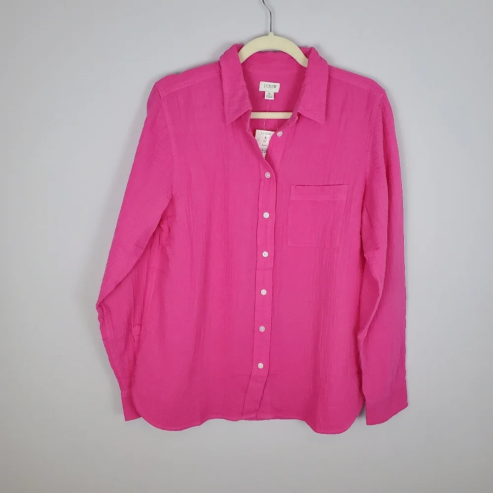 J. Crew Double-Gauze Button-up Shirt Size Medium NWT